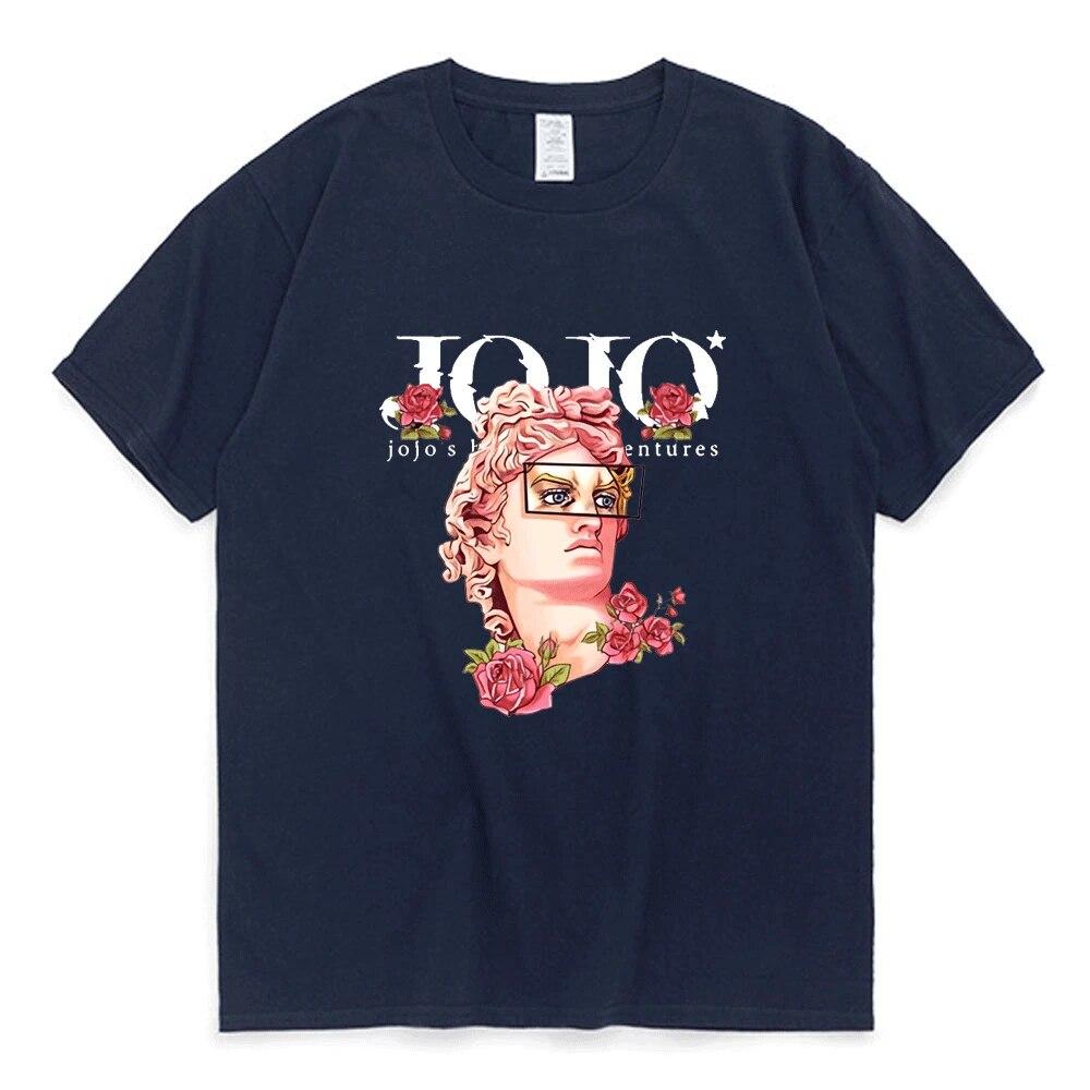 Japansk Jojo Bizarre Adventure Anime T-skjorte Unisex kvinner Kawaii Jojo Grafisk T-skjorte Tenåringer Unisexga Tee Shirt Kortermet Unisex
