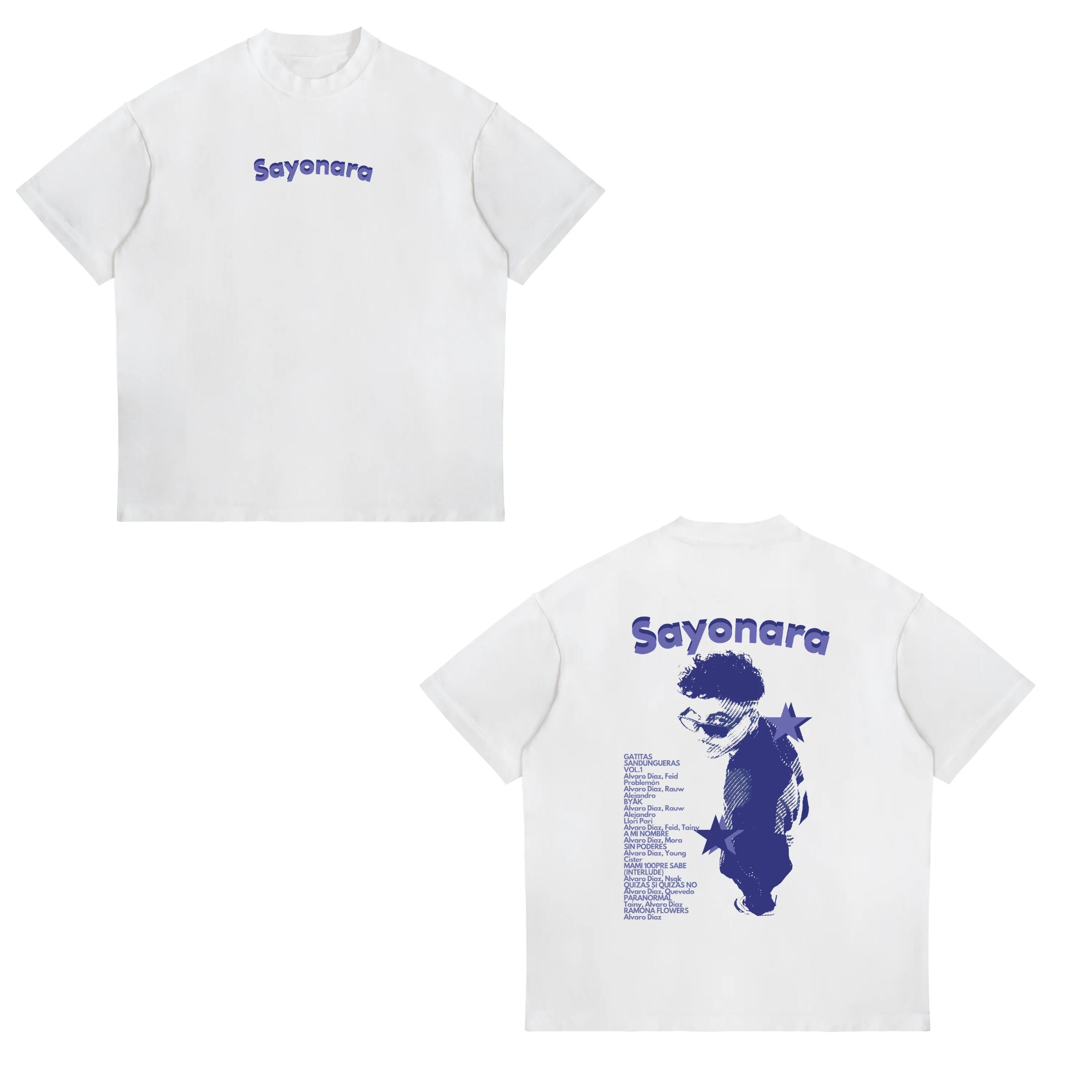 

Rapper Alvaro Diaz Sayonara 2025 Album Print TShirt Unisexs Women Retro High Quality Fashion Tshirts Casual Cotton Tops T Shirt 4XL