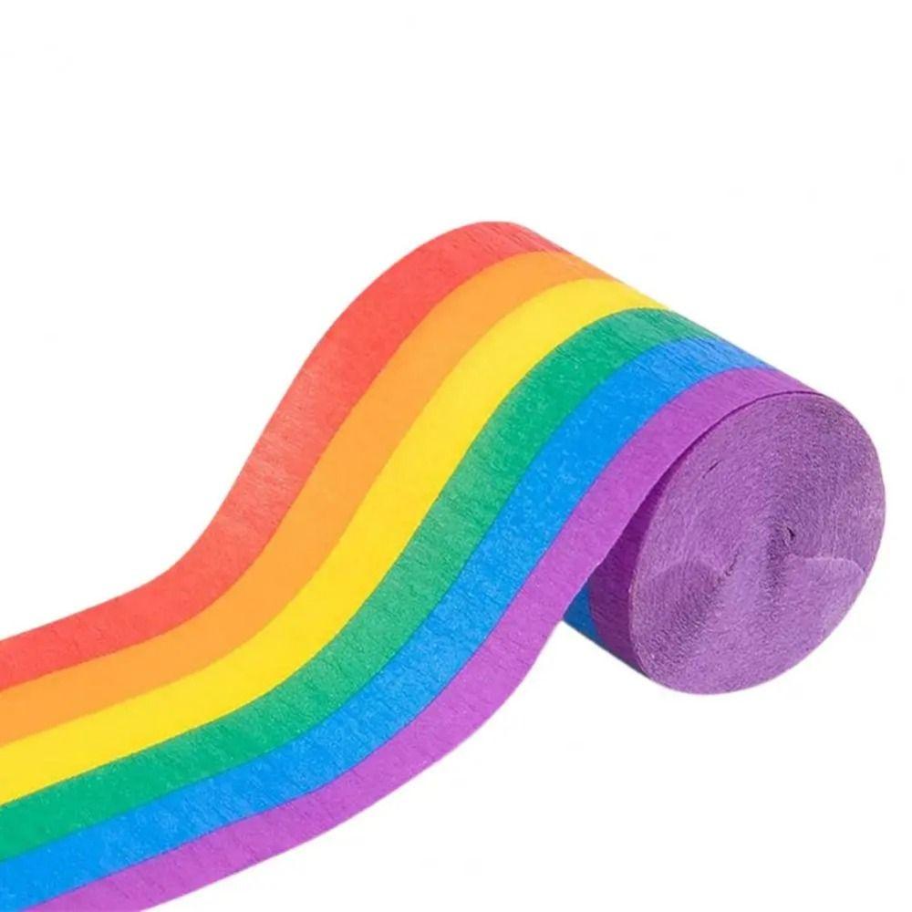 10Rolls DIY Decoration Crepe Tissue Paper Roll Colorful Crepe Paper Streamers  Gift Wrapping