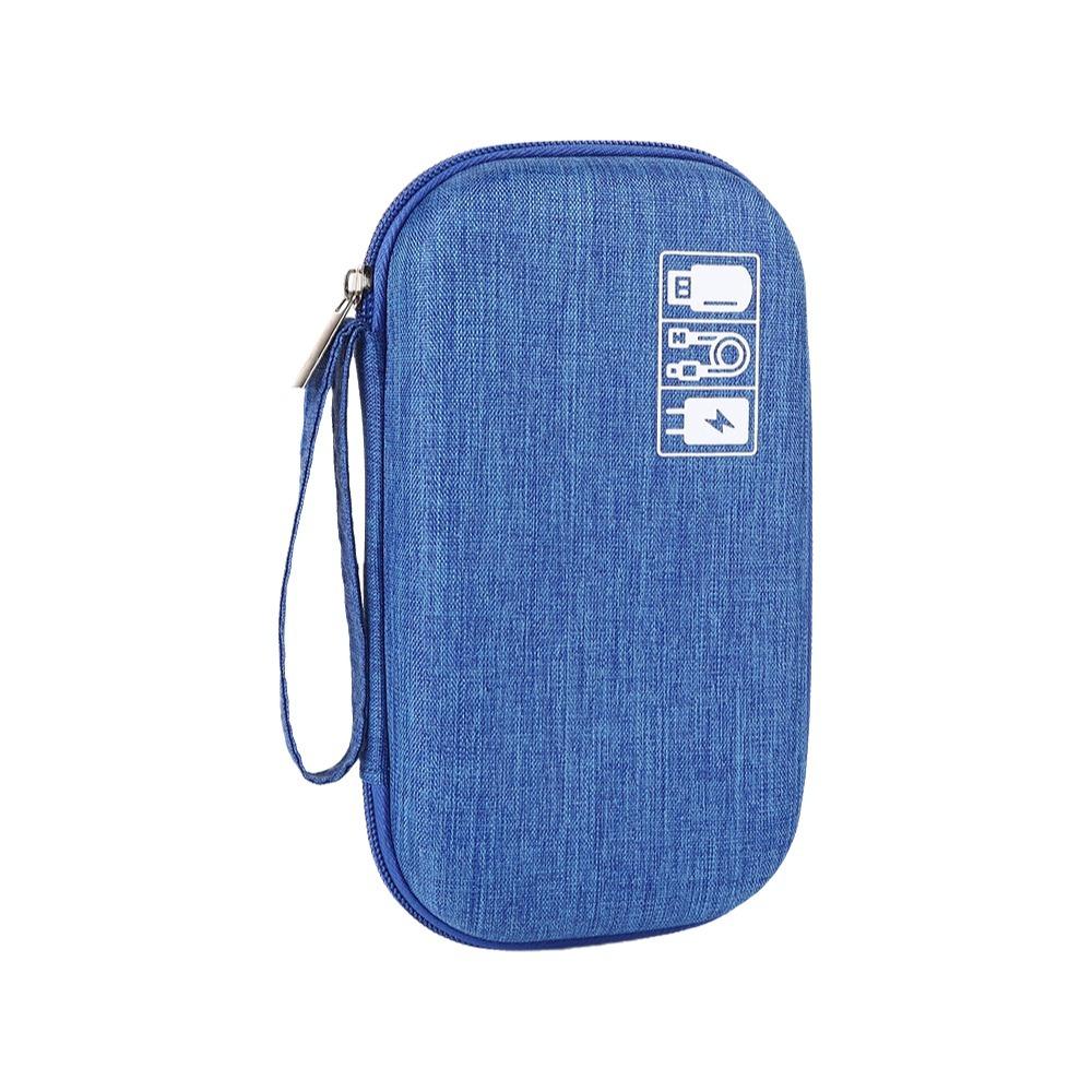 

Hard EVA Cable Storage Bag Multi-Layer Dust-proof Electronic Organizer Shockproof Anti-Scratch Digital Storage Bag Commute синий