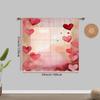 1PCS pink heart-shaped gauze curtain   romantic style   perfect for Valentine's Day   suitable for both bedroom and living room