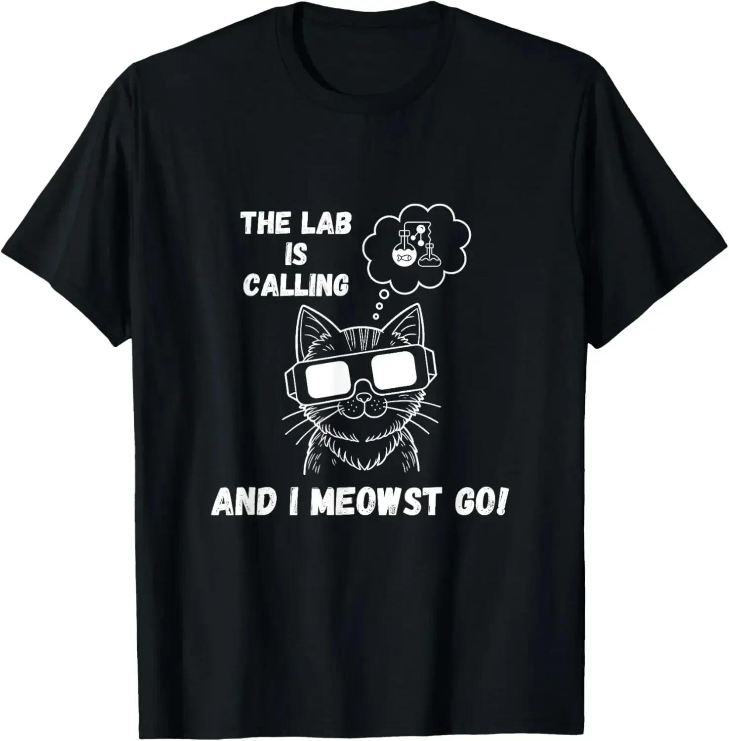 

Funny Chemistry T-Shirt Humor Science Teacher Cat Pun Graphic T-Shirt Vintage Casual Fashion Streetwear Crew Neck T-Shirt 4XL