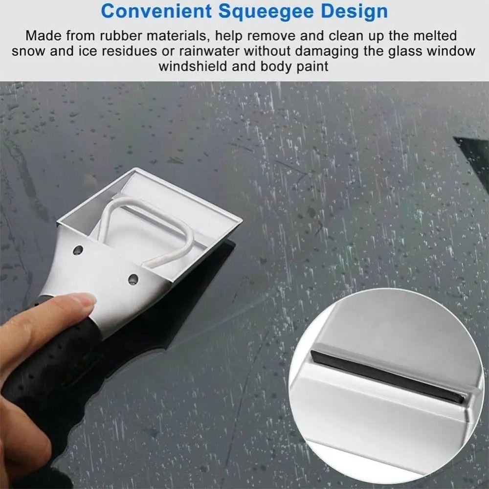 Anti Skid Handle Car Ice Scraper Rubber Wiper Heated Ice Remover  Car Windshield