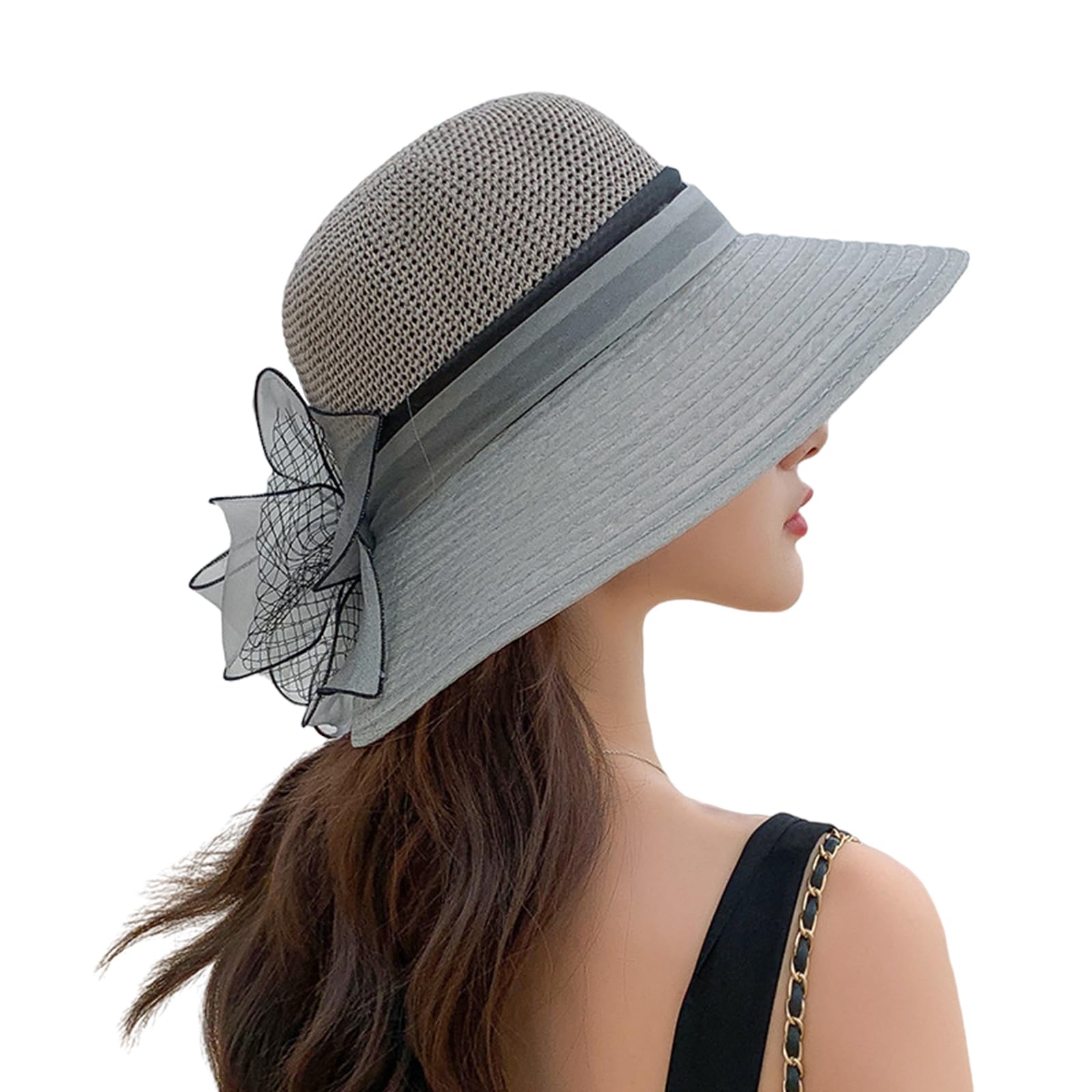 

Шляпа Guooryvner для защиты от УФ-лучей на открытом воздухе, солнцезащитная, для лица, маленькое лицо, легко складывается [Guooryvner] Женская, Защита, Кепка, Шляпа, Защита, Шляпа, Защита,