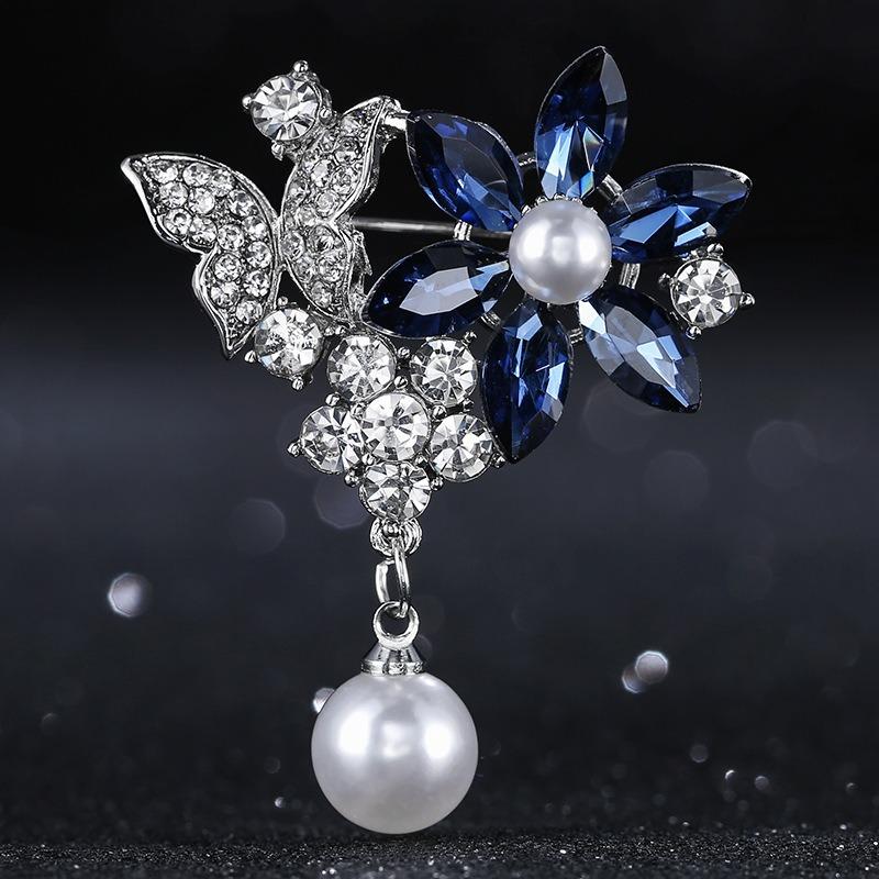 Butterfly Insect Brooch Couple Brooch Alloy Diamond Clothing Accessories