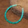 Genuine Green Opal Shaded Beads Bracelet, Fire Opal Smooth Beads Bracelet, October Birthstone Jewelry, Delicate Bracelet, Gift for Her