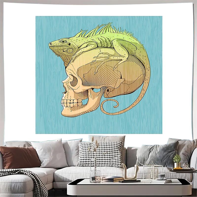 Lizard Wall Tapestry Forest Animal Nature Home Decor Room Hanging Tapestry Vintage Aesthetic Tapestry Wall Art Bedroom Decor 74x94cm(29x37in)