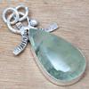 Necklace Prehnite Marlene Gemstone Handmade Silver Jewelry 1.75"