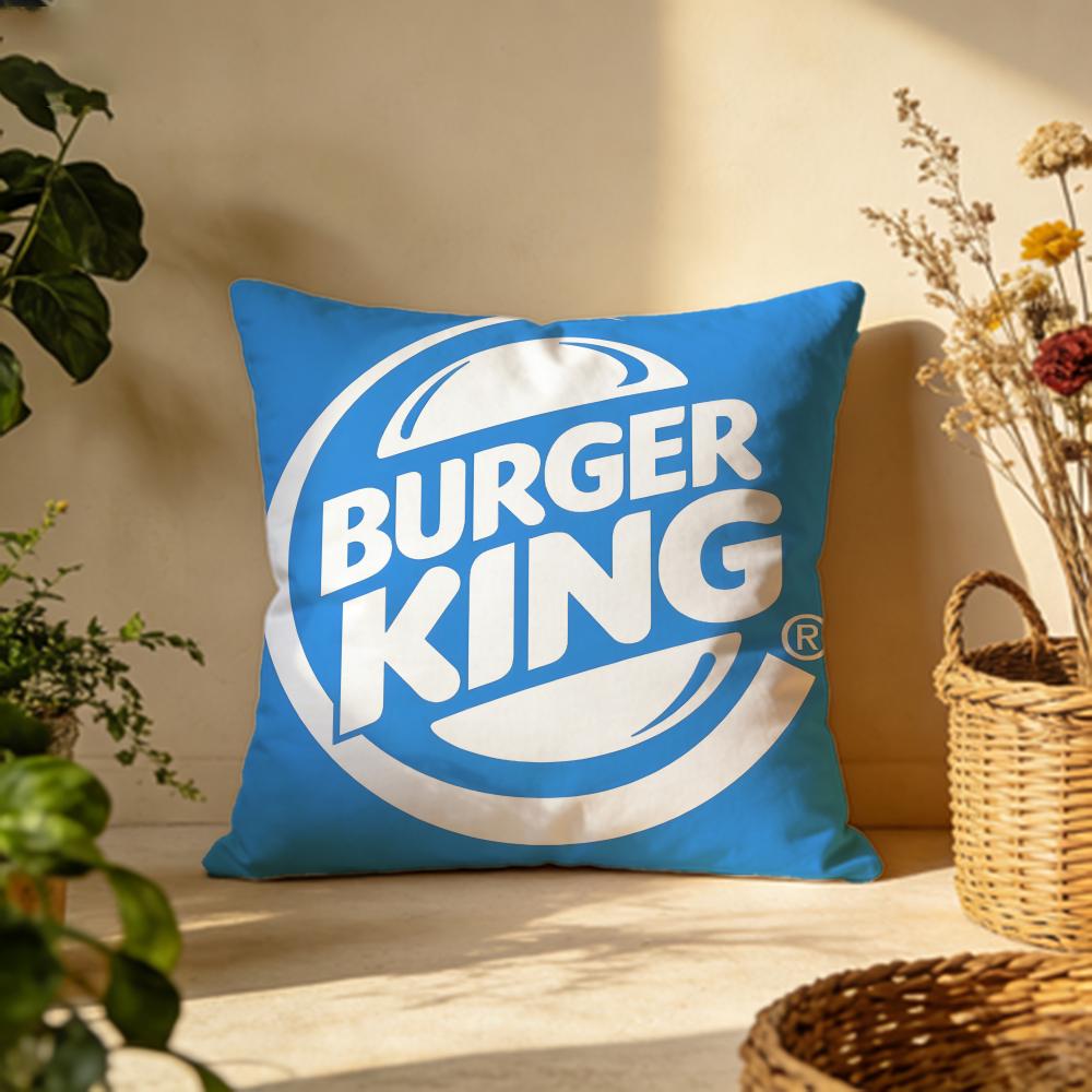 Stylish BBurger Kingful Cushion Cover Versatile DoubleSided Pillow Case Fit for Sofa Bed Car  Daily Decor