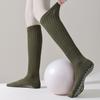 1 Pair Women Winter Yoga Socks Compression Yoga Socks Silicone Bottom Long-tube High Elasticity Wrapping Anti-slip Socks Warmth Stockings