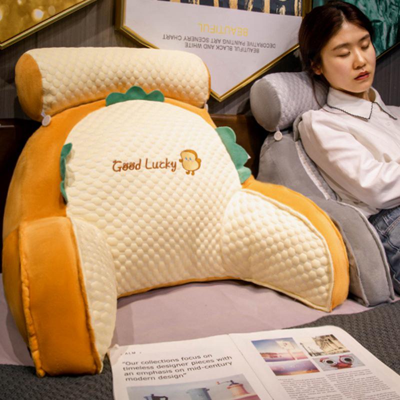 Ice Bean Weiches Kopfteilkissen: Lendenwirbelstütze & Großes Rückenlehnenkissen für Bett & Sofa - Perfekt für Sommerlektüre