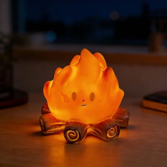 Night Light No Open Flame Safe Design Soft Warm Yellow Light Flame Pet Shape Battery Operated Children Bedroom Lamp