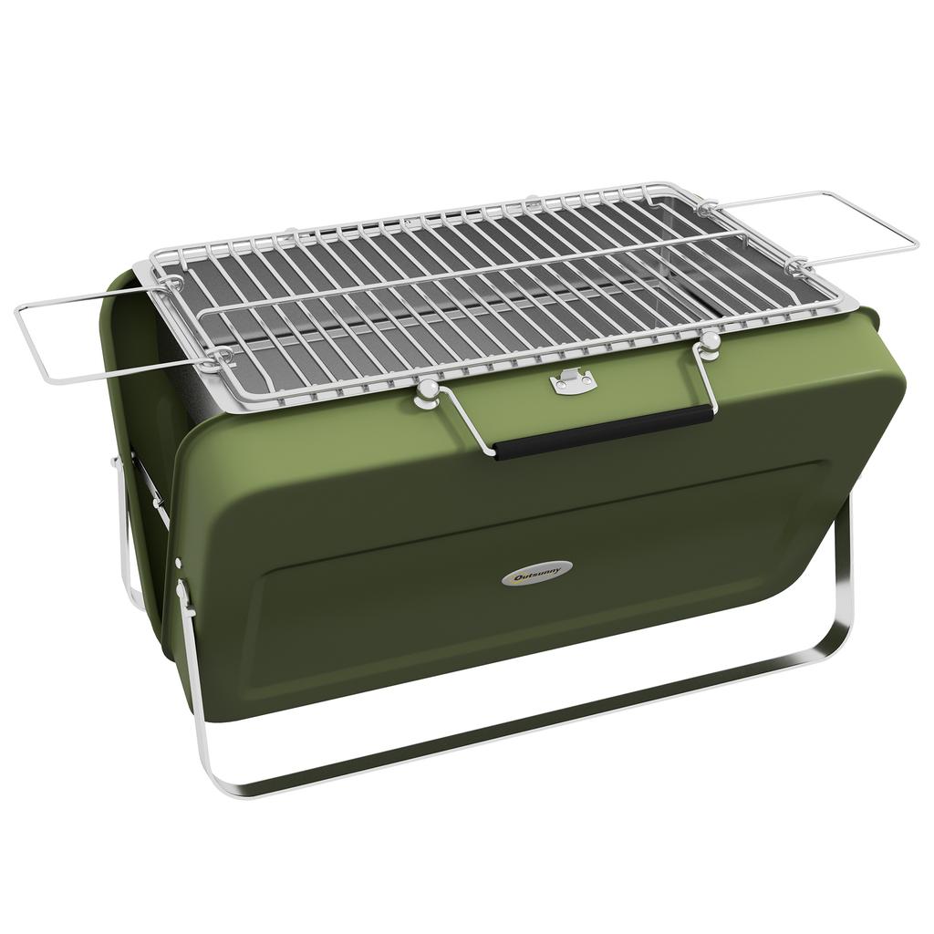 Metalen Geschikt-Stijl Draagbare Barbecue Grill - Groen