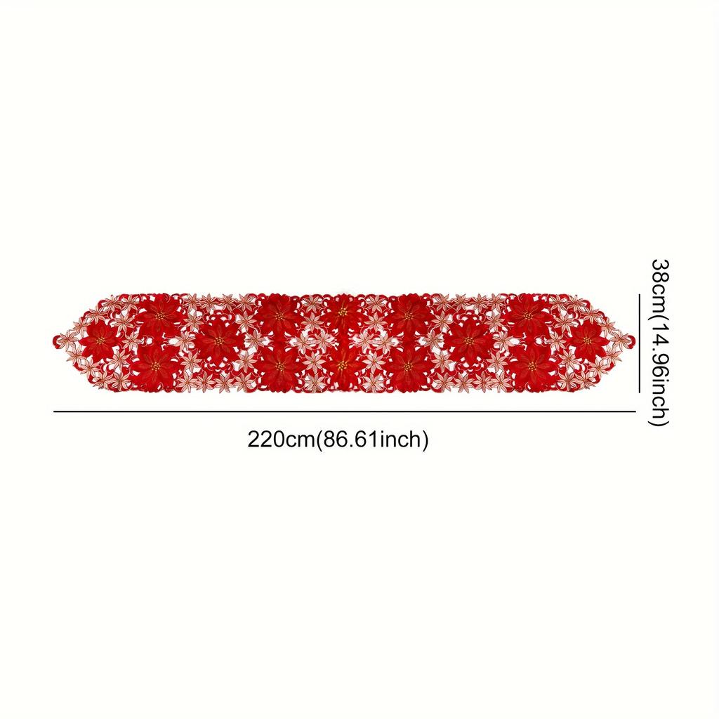 21PCS Christmas Printed Tablecloths Party Picnic Tablecloth Dining Table Decoration Christmas Embroidered Table Runners Table Linens for Home