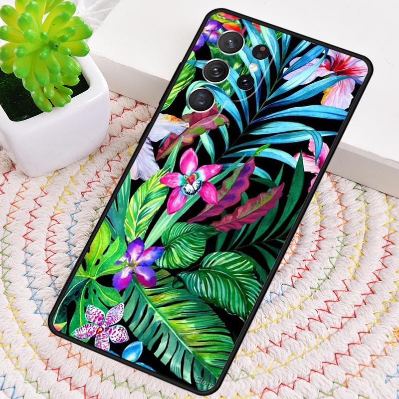 Monstera Flower Tropical Green Leaves Phone Case For Samsung Galaxy Note 10 Pro S26 S25 S24 S23 S22 S21 Plus Ultra Cover