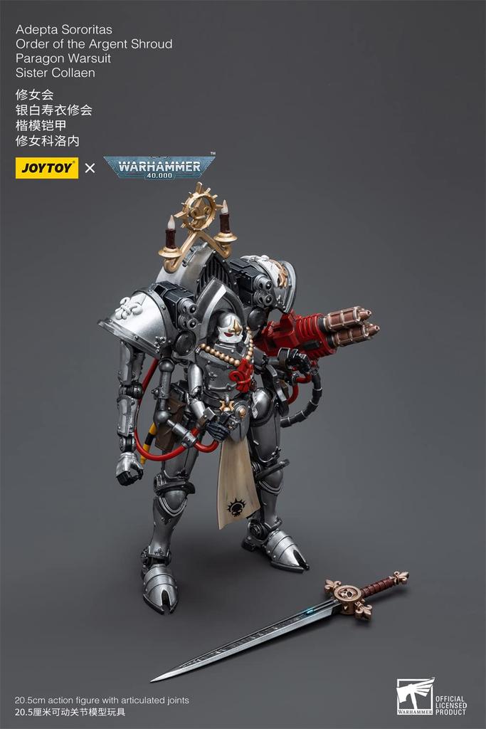 HiPlay JoyToy Nun Soldier Armor Movable Sororitas Order of the Argent Shroud Paragon Warsuit Sister Collaen 1/18 Figure-Adepta