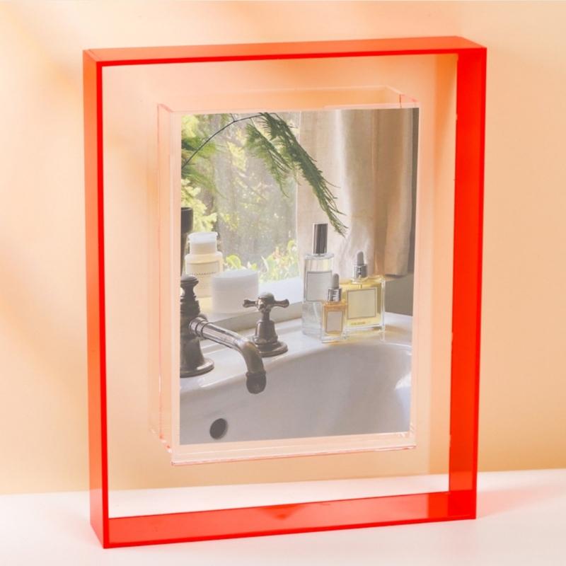 Photo Frame Acrylic Photo Holder for Desktop Display Support Horizontaled Vertical Clear