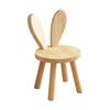 Functional Children's Wooden Chair Cartoon Rabbit Ears Stool for Playrooms and Classrooms with Anti Slip Designing