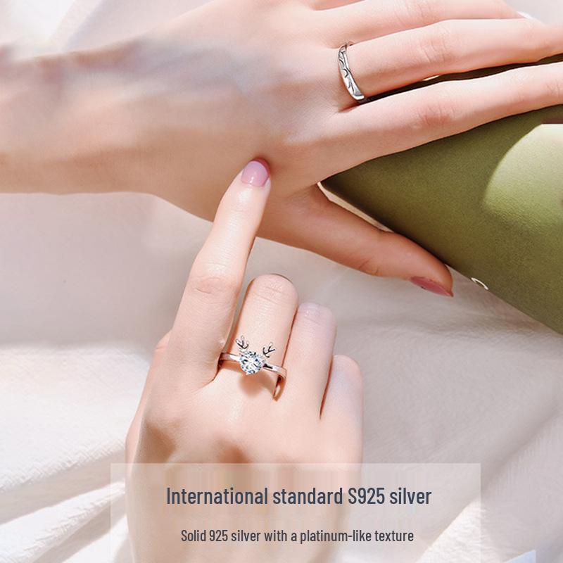 Sterling Silver Matching Couple Rings for Men and Women - Anniversary Wedding Gifts