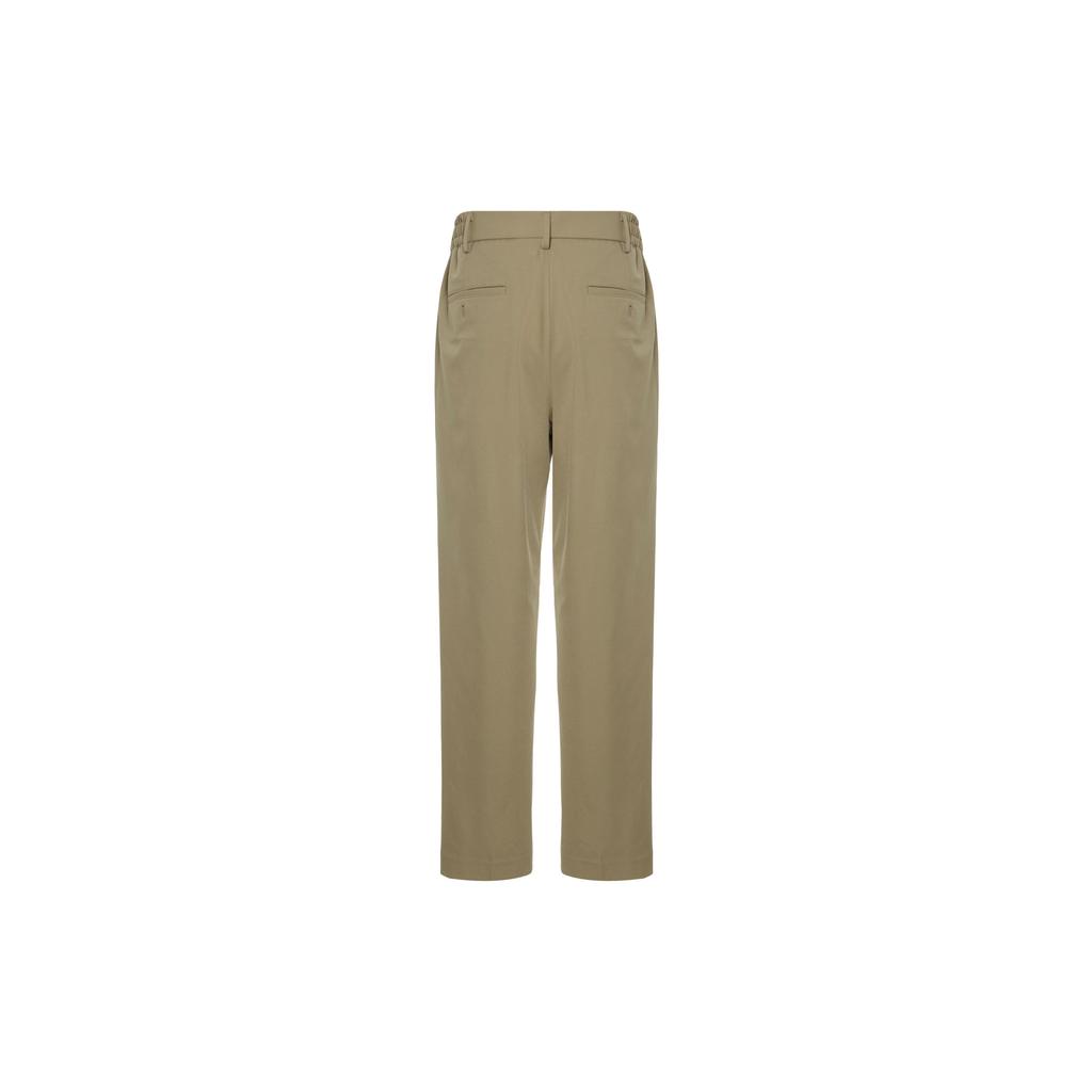 UNIQLO Solid Color Business Zipper Wide Leg Casual Pants Unisex bottoms Dark-Beige 462197-32
