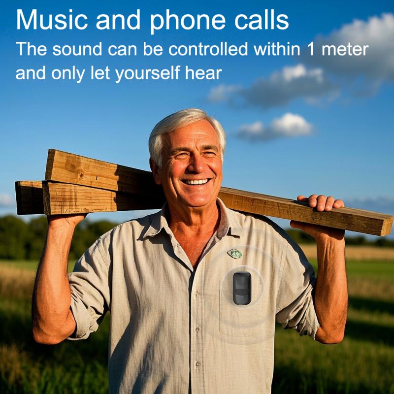 Mini Wearable Bluetooth Speaker Clip-On Wireless Portable Speakers Built-in ENC Mic Hands-free Call For Work Outdoors Sports