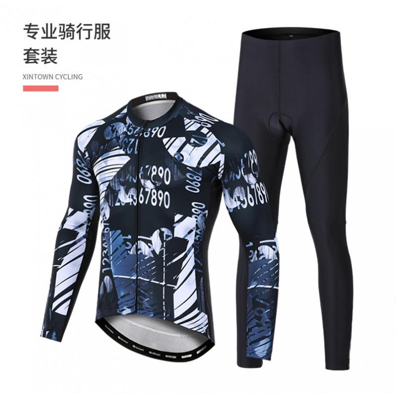 Mens Cycling Jersey Shorts Set Breathable Bike Riding Outfit Orange Electric Sound Fan Shu