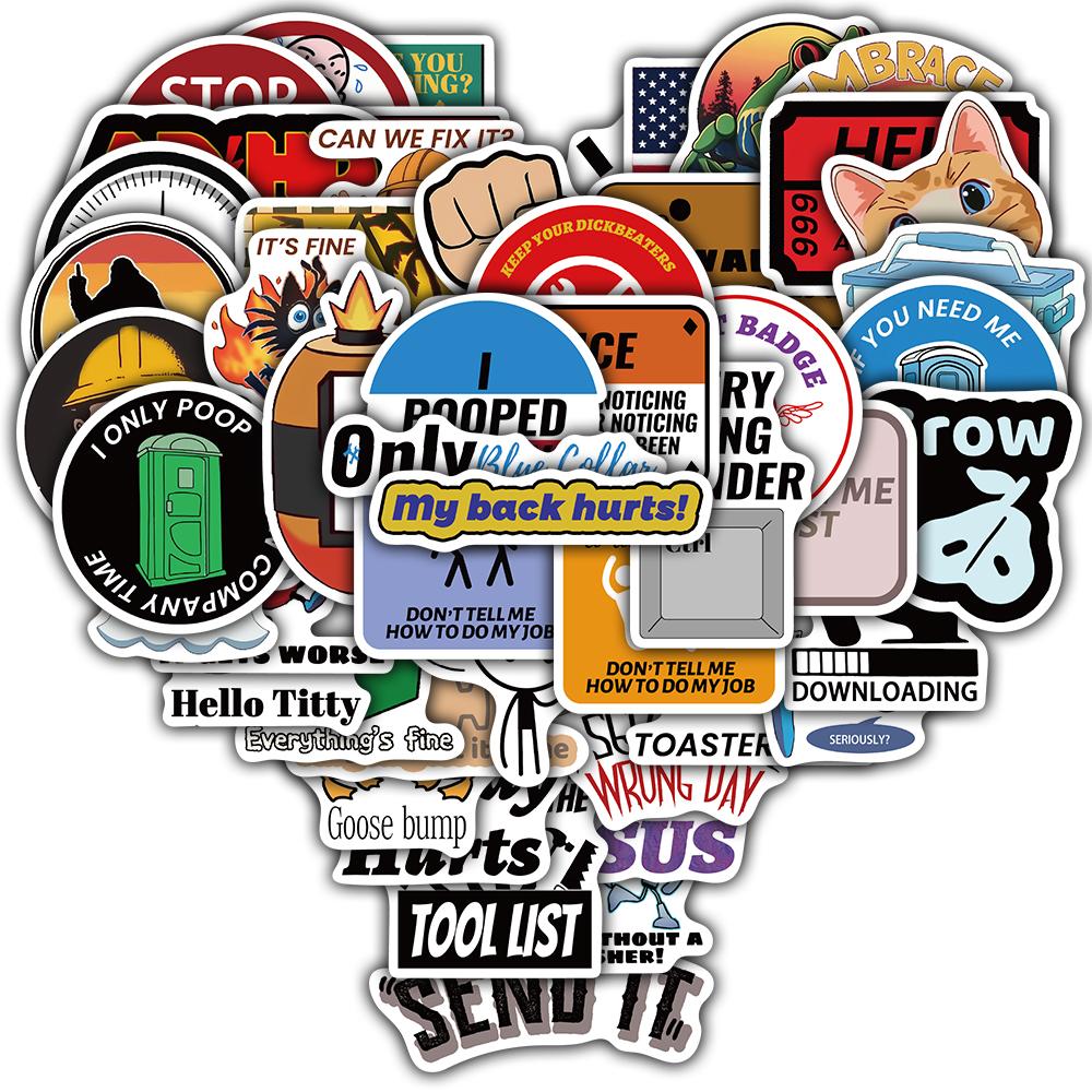 50/100PCS Adult Fun Sticker Painting Nostalgia DIY Coffee Laptop Landscape Motorcycle Waterproof Suitcases Scrapbook Sticker