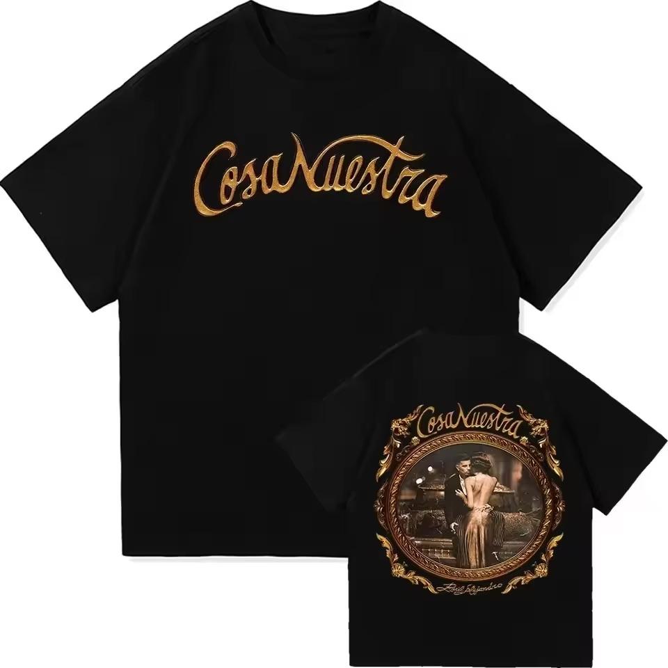 

Rauw Alejandro album graphic 100Cotton unisex shirt Y2k HighQuality 2026 Summer Mens hiphop Short sleeve Tshirt fan gift M