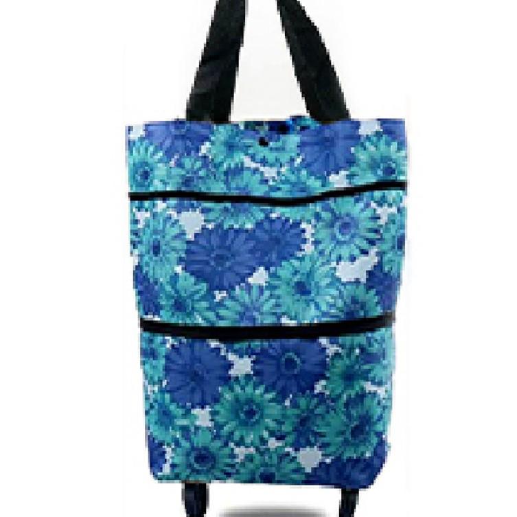 Foldable Wheeled Shopping Bag – Fashionable, Lightweight, & Customizable LOGO Option