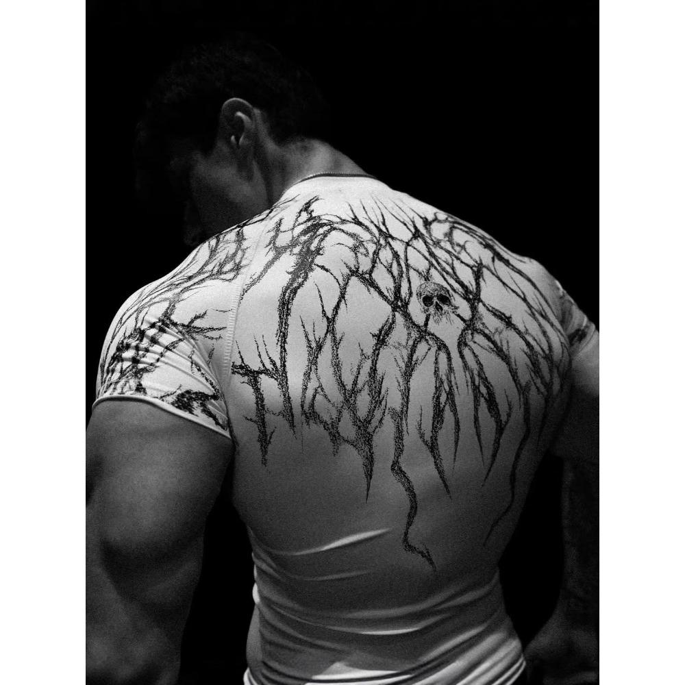 Fitness Short Sleeved Sports Elastic Quick Drying Tight Fitting Clothes for Couples