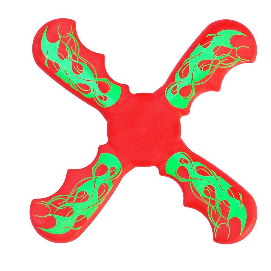 

Premium Four-leaf Boomerang Children s Outdoor Intelligence Dart Exercise Safe Interactive Toy Wholesale червоний
