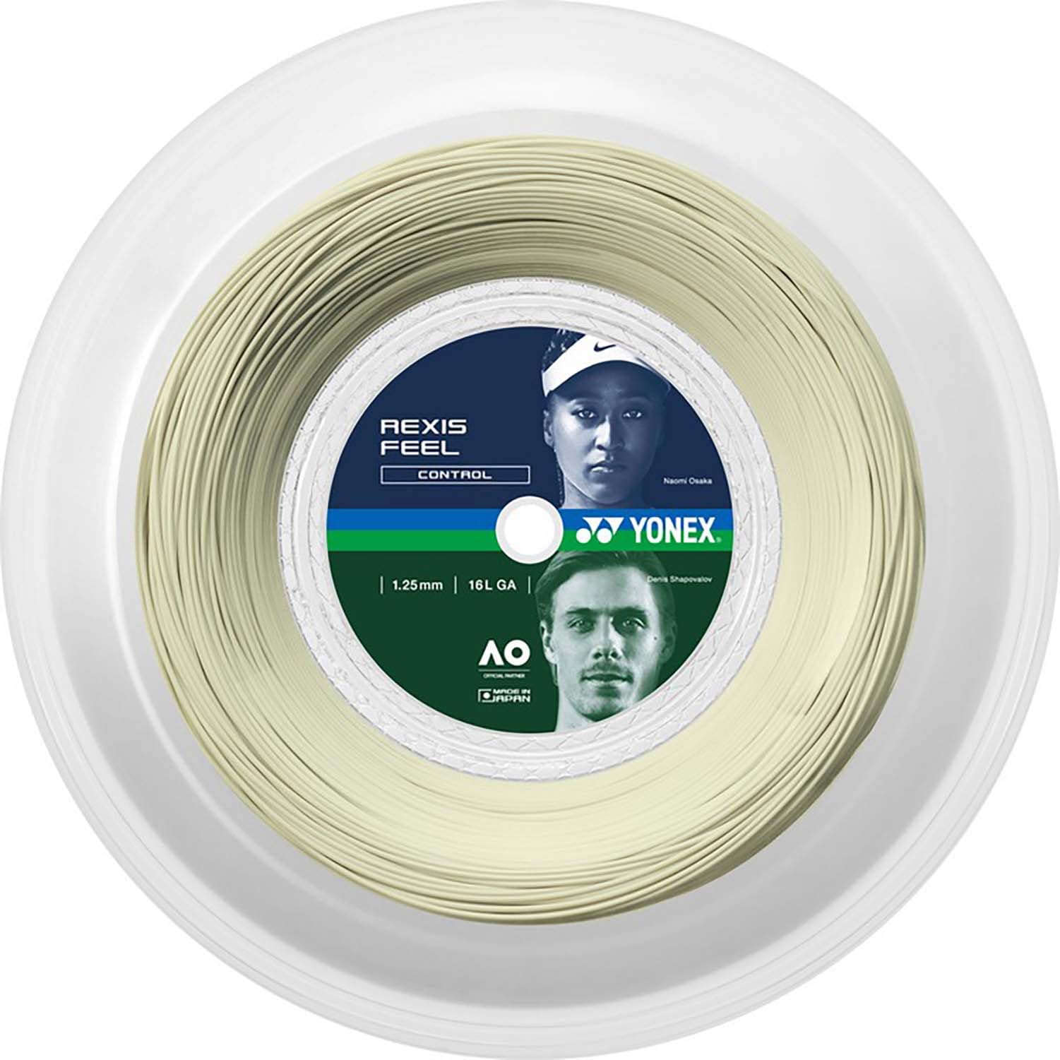 

YONEX REXIS FEEL 125 200m 1.25mm TRFL125R2 tennis string white белый