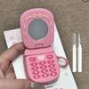 Pink Love Flip Mirror Phone Headphone Cover For apple airpods1/2 Pro Pro2 3 4 Simulation Silicone Retro Soft Case