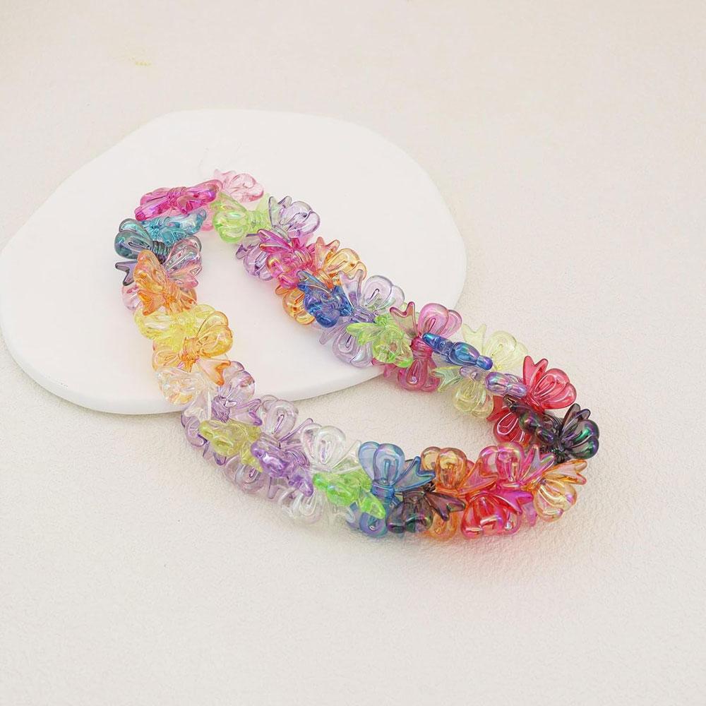 10/20/40 Stück 30 * 22 mm Acryl Schleifenperlen Transparente Farbe Perlen für Armband Halskette DIY Schmuckzubehör Sortierte Farbe