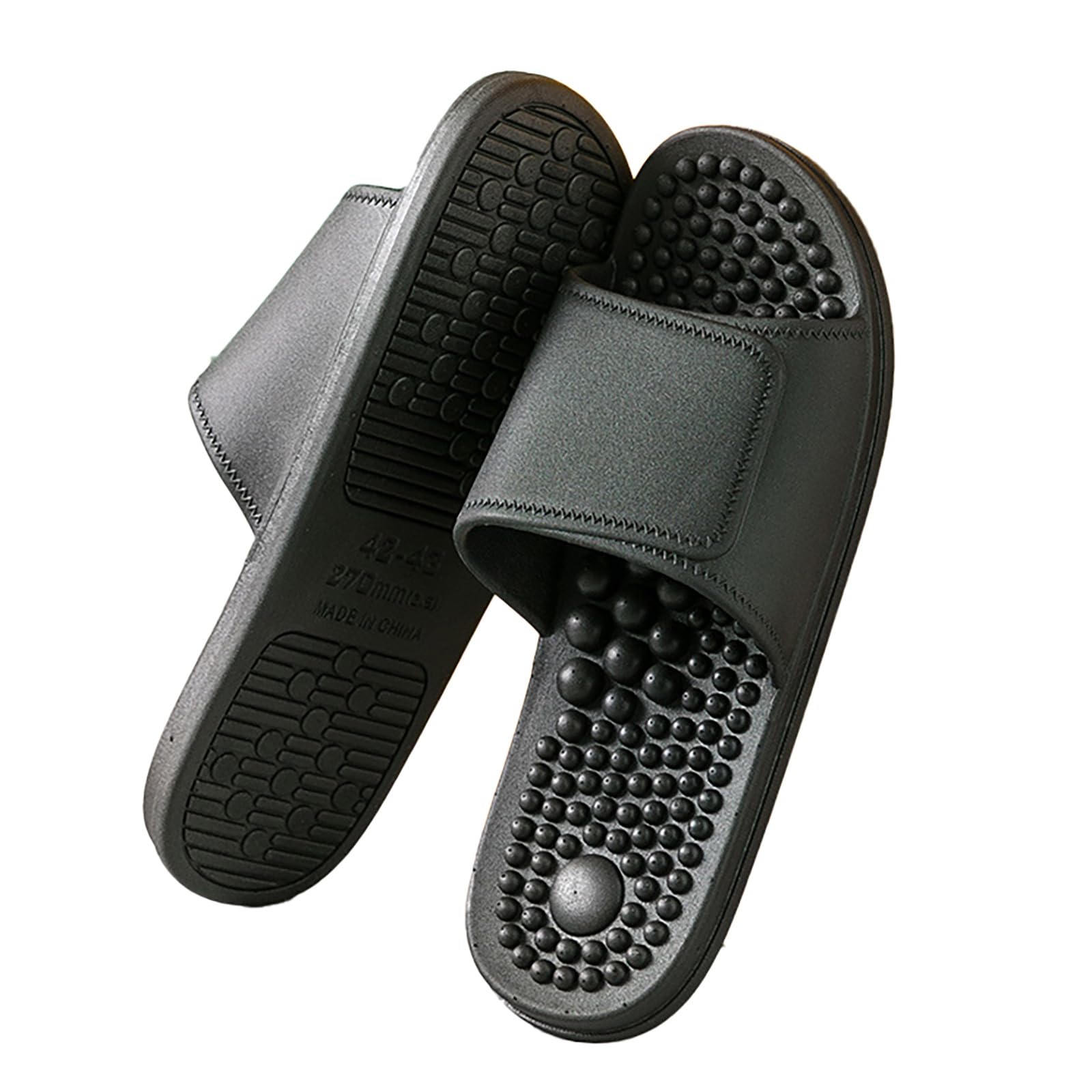 

OYUEGE Уличные ПВХ Сандалии Разных Размеров Черные, Рефлексология, Здоровые, Для Ванной, Балкона, Носки, Водонепроницаемые, Моющиеся, Удобные, Не Потеющие, чёрный