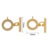 18k Gold-Plated OT Clasp & Connector for Crystal Pearl Necklace and Bracelet DIY Jewelry