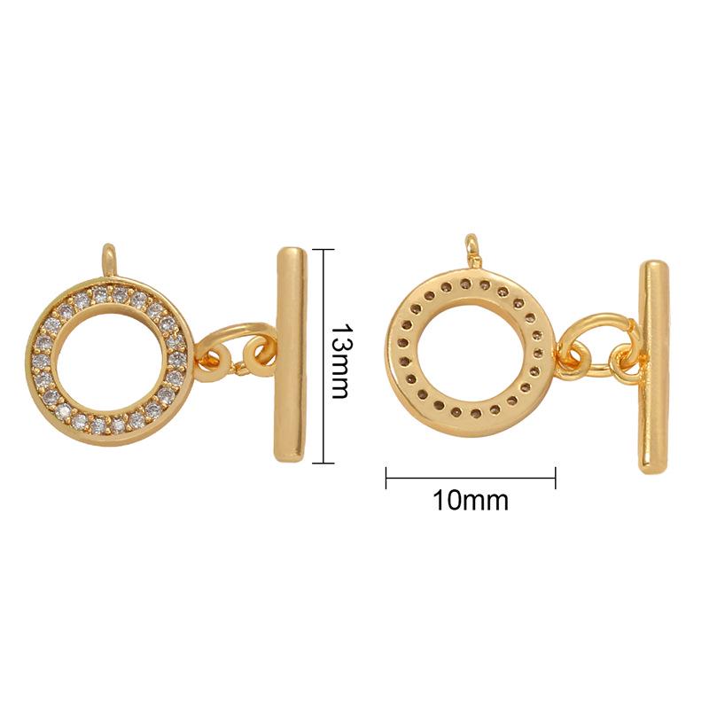 18k Gold-Plated OT Clasp & Connector for Crystal Pearl Necklace and Bracelet DIY Jewelry