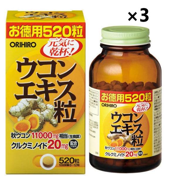Orihiro Supplement  Turmeric Extract 520 Tablets