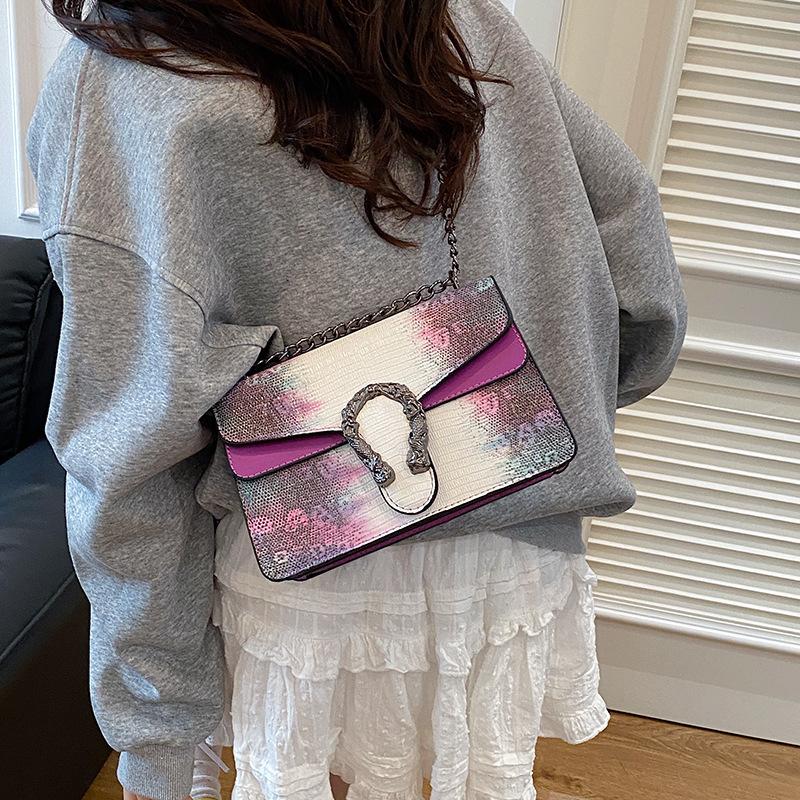New High-end Fashion Contrasting Bag Single Shoulder Messenger Women's Bag