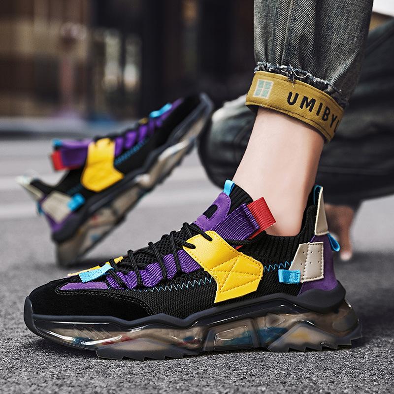 

Новая осенняя высококачественная мужская повседневная обувь с атмосферной подушкой большого размера, модная удобная дышащая обувь Zapatillas 44 чёрный