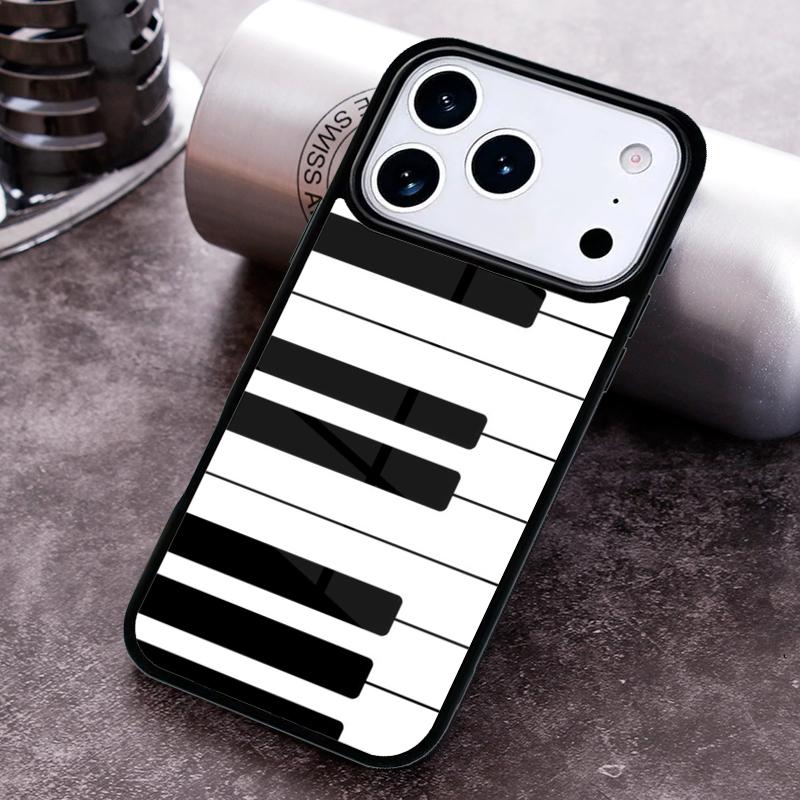 Music Piano Elegant Phone Case for iPhone 17 16 15 Pro Max Air 14 13 12 11 Plus Shockproof Capa Cover