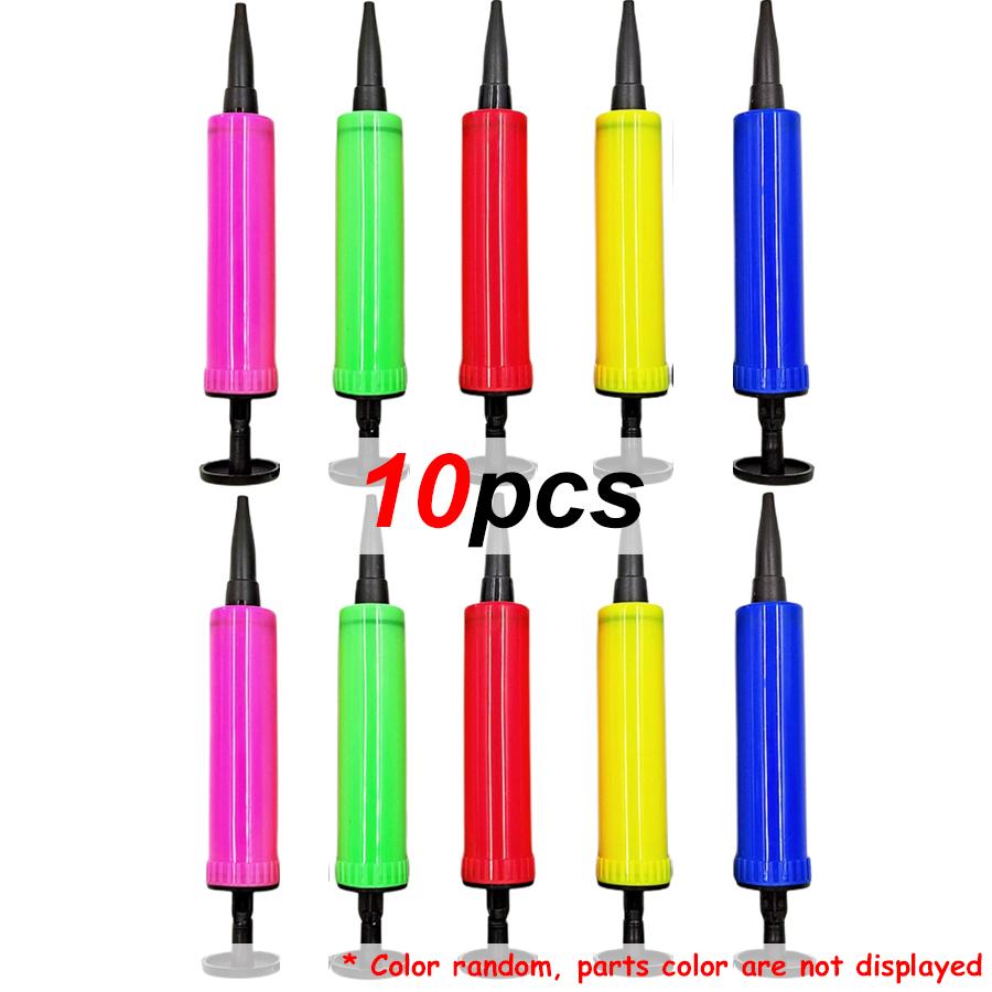 5/10pcs 17.5cm Manual Mini Plastic Balloon Pump for Various Inflatable Balloon Holiday Party Balloons Inflation Accessories