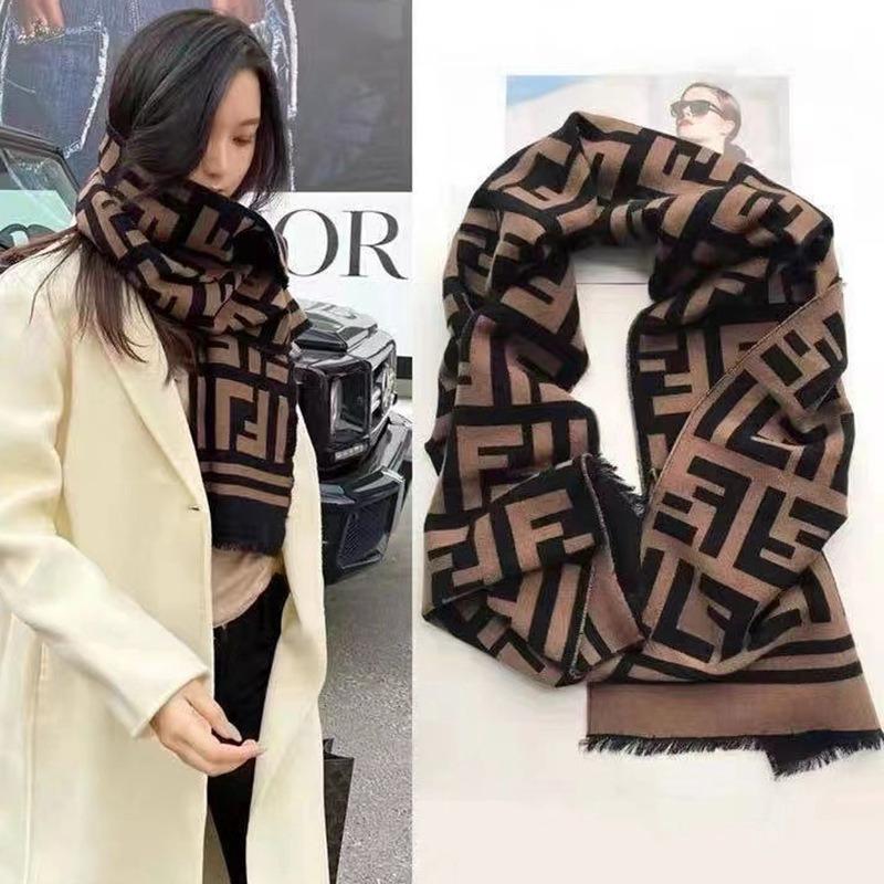 Premium shawl autumn and winter new Maillard imitation cashmere plaid scarf women's thickened warm versatile scarf
