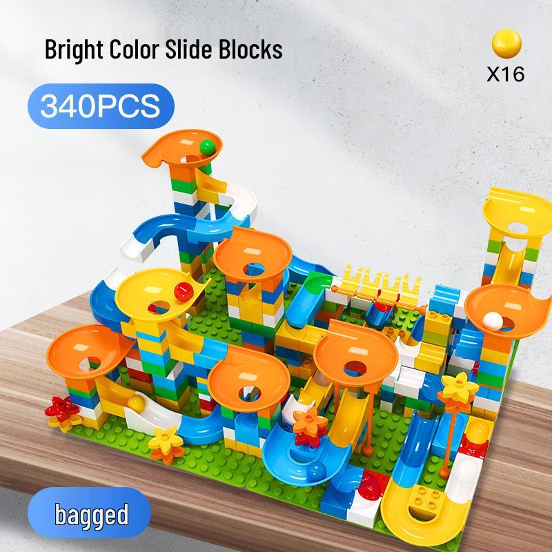 Large Particle Versatile Track Blocks Compatible with LEGO for Children Aged 3-6