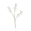 3-Fork Artificial Orchids Decoration, Realistic Fake Silk Flower with Stem, Faux Bloom for Wedding Party Home Office Table Centerpiece