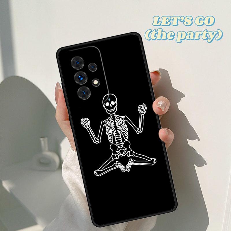 Skeleton Yoga phone case For Samsung Galaxy A42 A31 A40 A51 A71 A32 A80 A91 A52 A72 A73 A20e A21S A50 A70 A11 A12 Cover