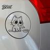 Sticker No Damage Car Sticker Waterproof PVC Self-adhesive Trace Auto Decal Cartoon Cat Safe Decal Pattern Funny for Fuel Tank Caps Windows Luggage