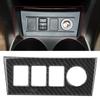 Carbon Fiber Sticker Center Console Cigarette Lighter Panel Trim Cover Interior Car Accessories Fit