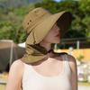 Summer tea picking hat women's outdoor protective cap gas eye shawl neck hat sun protection sun hat face cover sun hat new