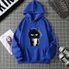 Hot-selling ribbed bottom pendulum sweater European and American animal cat print sweatshirt special couple jumper